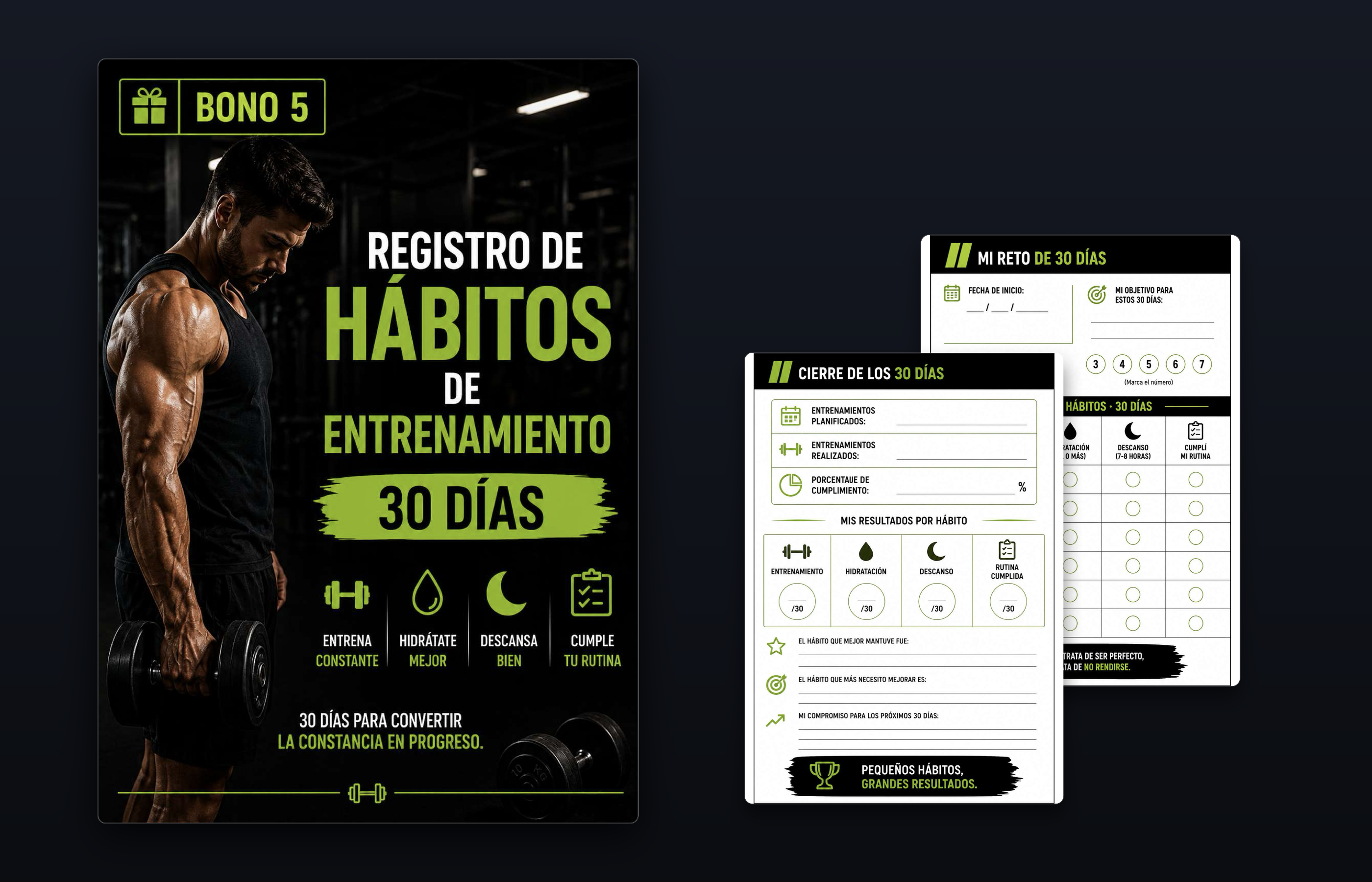 Bono 5 Registro de Hábitos de Entrenamiento 30 Días