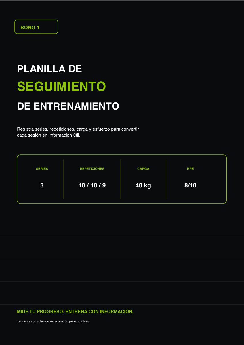 Bono 6 Planilla de Seguimiento de Entrenamiento
