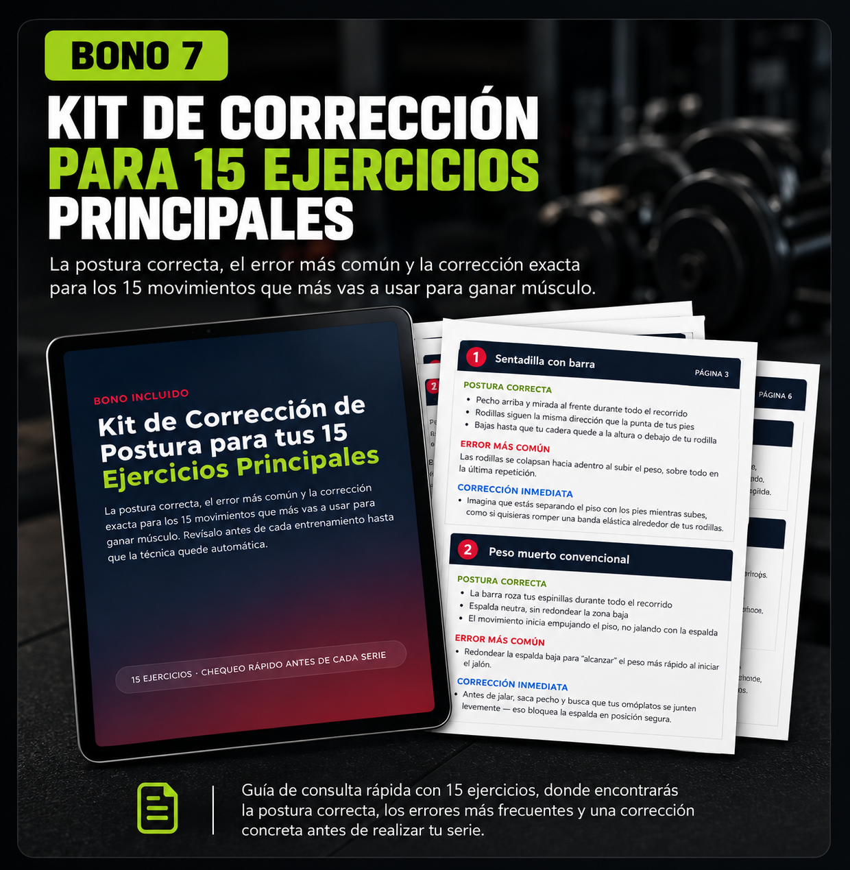 Bono 7 Guía Rápida de Errores en el GYM